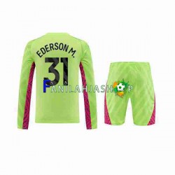 Manchester City Pelipaidat Ederson Moraes 31 Maalivahdin Kolmaspelipaita 2023-2024 Pitkähihainen ,Lapset