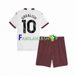 Manchester City Pelipaidat Jack Grealish 10 Vieraspelipaita 2023-2024 Lyhythihainen ,Lapset