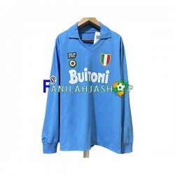 Napoli Pelipaidat 1987 1988 Retro Kotipelipaita Pitkähihainen ,Miehet