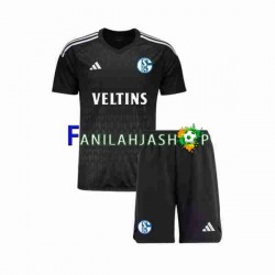 Schalke 04 Pelipaidat Maalivahdin Vieraspelipaita 2023-2024 Lyhythihainen ,Lapset