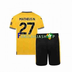 Wolverhampton Wanderers Pelipaidat Matheus Nunes 27 Kotipelipaita 2023-2024 Lyhythihainen ,Lapset