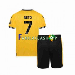 Wolverhampton Wanderers Pelipaidat NETO 7 Kotipelipaita 2023-2024 Lyhythihainen ,Lapset