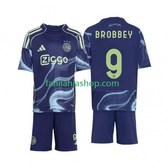 AFC Ajax Pelipaidat Brian Brobbey 9 Vieraspelipaita 2025-2026 Lyhythihainen ,Lapset