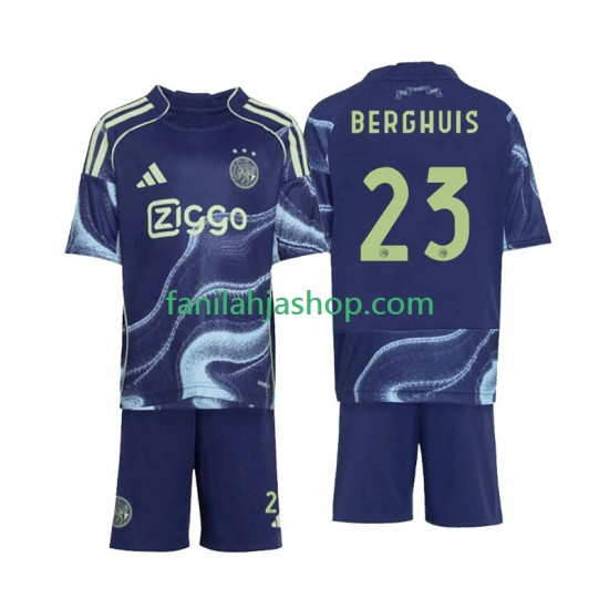 AFC Ajax Pelipaidat Steven Berghuis 23 Vieraspelipaita 2025-2026 Lyhythihainen ,Lapset