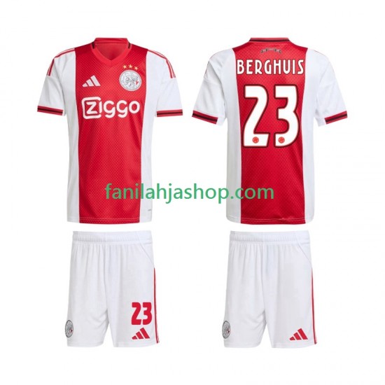 AFC Ajax Pelipaidat Steven Berghuis 23 Kotipelipaita 2025-2026 Lyhythihainen ,Lapset