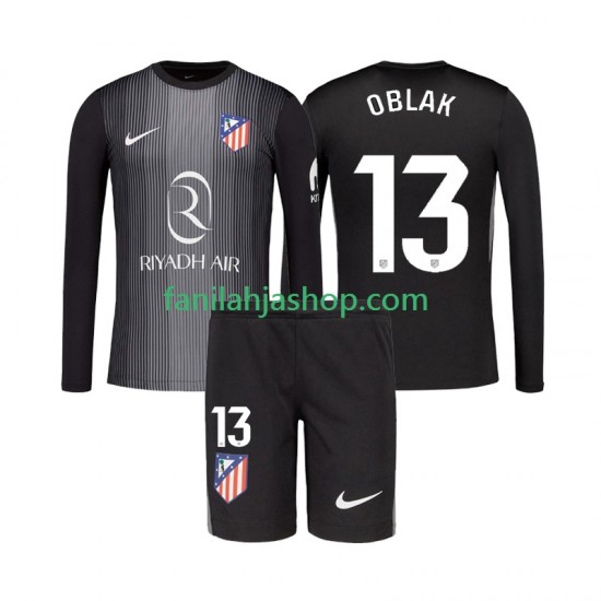 Atlético Madrid Pelipaidat Jan Oblak 13 Maalivahdin Vieraspelipaita 2025-2026 Pitkähihainen ,Lapset