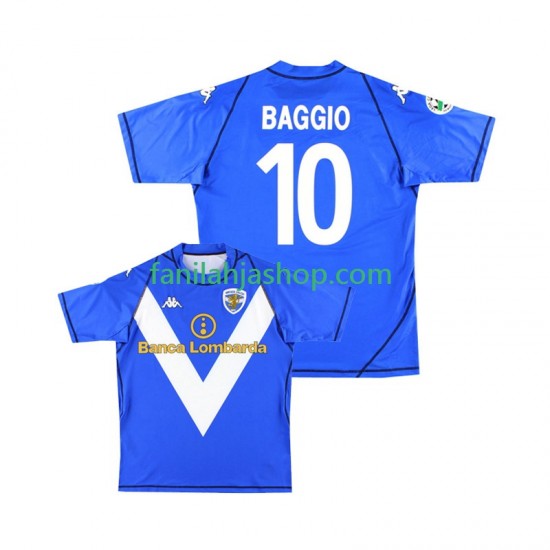 Pelipaidat Brescia Calcio Baggio 10 2003 Retro Kotipelipaita 2004 Lyhythihainen ,Miehet
