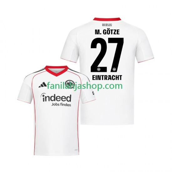Eintracht Frankfurt Pelipaidat Mario Gotze 27 Vieraspelipaita 2025-2026 Lyhythihainen ,Miehet