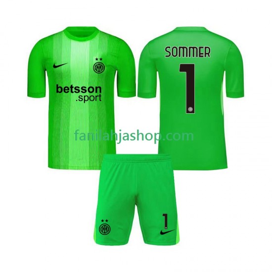 Inter Milan Pelipaidat Yann Sommer 1 Maalivahdin Kolmaspelipaita 2025-2026 Lyhythihainen ,Lapset
