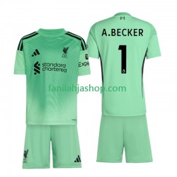 Liverpool Pelipaidat Alisson Becker 1 Maalivahdin Kotipelipaita 2025-2026 Lyhythihainen ,Lapset