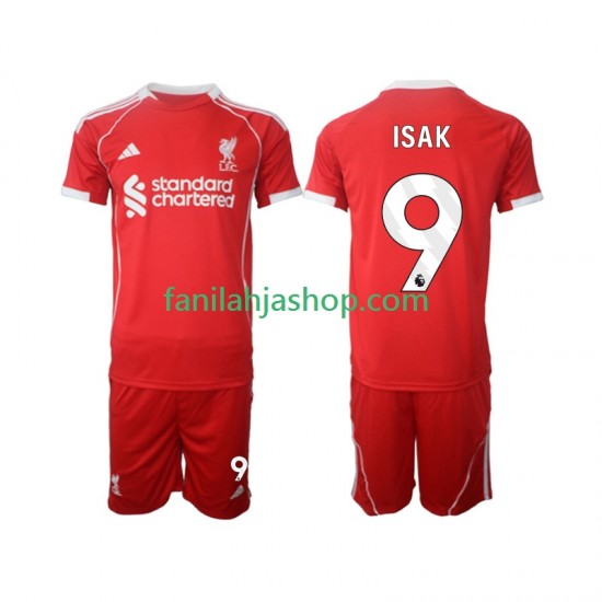 Liverpool Pelipaidat ISAK 9 Kotipelipaita 2025-2026 Lyhythihainen ,Lapset