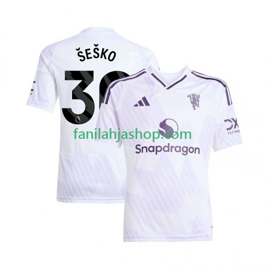 Manchester United Pelipaidat Benjamin Sesko 30 Vieraspelipaita 2025-2026 Lyhythihainen ,Miehet