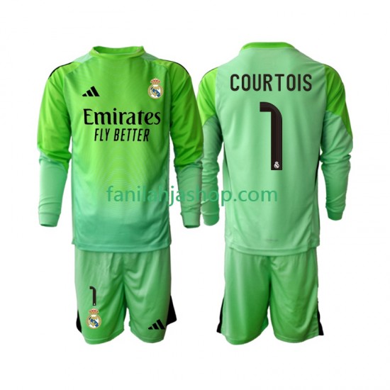 Real Madrid Pelipaidat Thibaut Courtois 1 Vieraspelipaita 2025-2026 Pitkähihainen ,Lapset