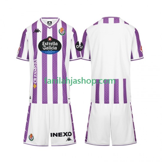 Real Valladolid Pelipaidat Kotipelipaita 2025-2026 Lyhythihainen ,Lapset