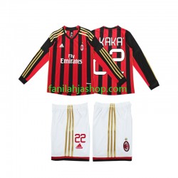 AC Milan Pelipaidat Kaka 22 2013 2014 Retro Kotipelipaita Pitkähihainen ,Lapset