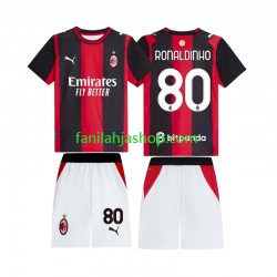 AC Milan Pelipaidat Ronaldinho 80 Kotipelipaita 2026-2027 Lyhythihainen ,Lapset AC Milan Pelipaidat Ronaldinho 80 Kotipelipaita 2026-2027 Lyhythihainen ,Lapset
