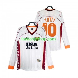 AS Roma Pelipaidat Totti 10 2000 Retro Vieraspelipaita 1999 Pitkähihainen ,Miehet