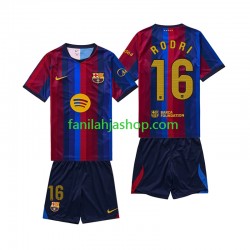 FC Barcelona Pelipaidat Rodri 16 Kotipelipaita 2026-2027 Lyhythihainen ,Lapset