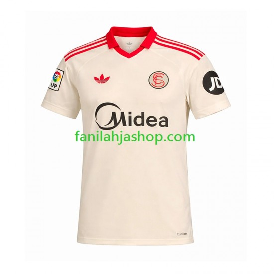 Sevilla FC Pelipaidat Retro Kotipelipaita 2025-2026 Lyhythihainen ,Miehet