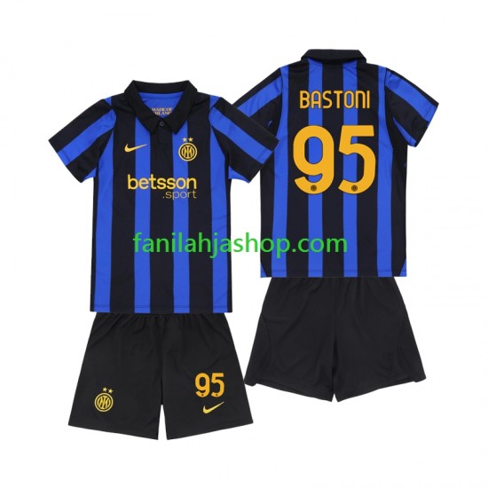 Inter Milan Pelipaidat Alessandro Bastoni 95 Kotipelipaita 2026-2027 Lyhythihainen ,Lapset