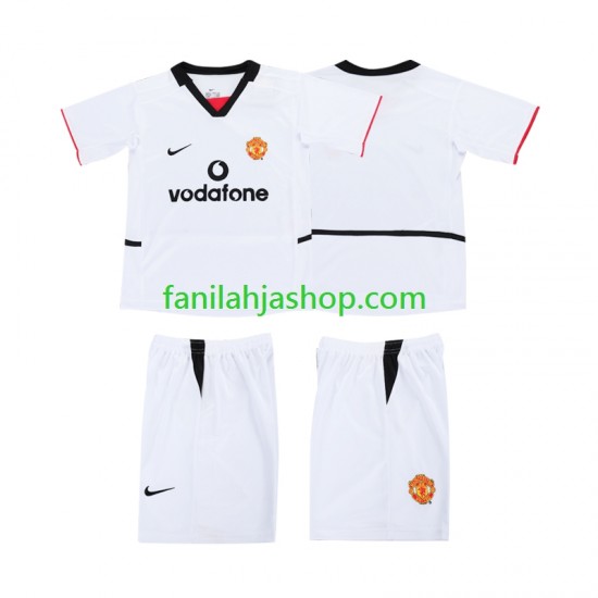 Manchester United Football Shirt 2003 Vieraspelipaita 2002 Lyhythihainen ,Lapset