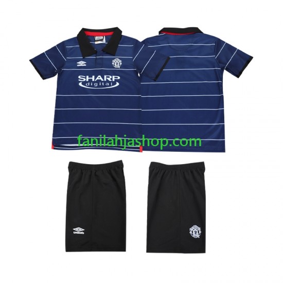 Manchester United Pelipaidat 2000 Retro Vieraspelipaita 1999 Lyhythihainen ,Lapset
