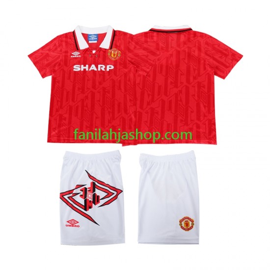 Manchester United Pelipaidat 1993 Retro Kotipelipaita 1994 Lyhythihainen ,Lapset