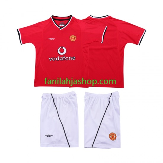 Manchester United Pelipaidat 2000 Retro Kotipelipaita 2002 Lyhythihainen ,Lapset