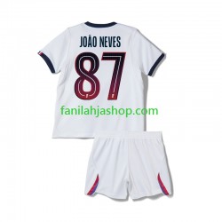 Paris Saint-Germain Pelipaidat Joao Neves 87 Vieraspelipaita 2026-2027 Lyhythihainen ,Lapset