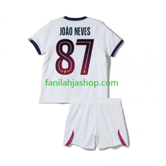 Paris Saint-Germain Pelipaidat Joao Neves 87 Vieraspelipaita 2026-2027 Lyhythihainen ,Lapset