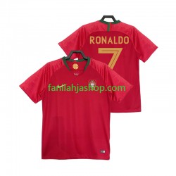 Portugali Pelipaidat Cristiano Ronaldo 7 2018 Retro Kotipelipaita Lyhythihainen ,Miehet
