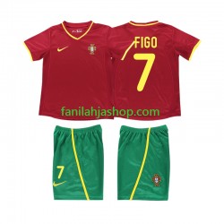 Portugali Pelipaidat FIGO 7 Retro Kotipelipaita 2002 Lyhythihainen ,Lapset