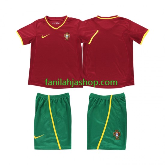 Portugali Pelipaidat Retro Kotipelipaita 2002 Lyhythihainen ,Lapset