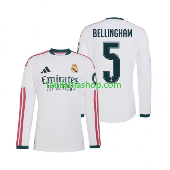 Real Madrid Pelipaidat Jude Bellingham 5 Kotipelipaita 2026-2027 Pitkähihainen ,Miehet