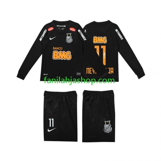 Pelipaidat Santos NEYMAR JR 11 Classic 2012 2013 Retro Vieraspelipaita Pitkähihainen ,Lapset