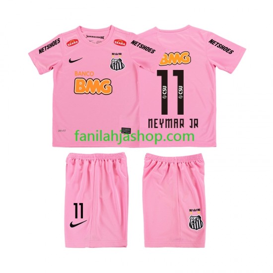 Pelipaidat Santos Neymar JR 11 2012 2013 Retro Neljäspelipaita Lyhythihainen ,Lapset