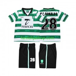 Sporting CP Pelipaidat Cristiano Ronaldo 28 2000 Retro Kotipelipaita 1999 Lyhythihainen ,Lapset