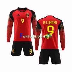 Belgia Pelipaidat R.LUKAKU 9 Kotipelipaita World Cup 2022 Pitkähihainen ,Lapset