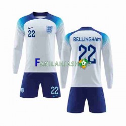 Englanti Pelipaidat Bellingham 22 Kotipelipaita World Cup 2022 Pitkähihainen ,Lapset