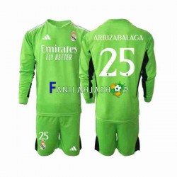 Real Madrid Pelipaidat Kepa Arrizabalaga 25 Maalivahdin Kotipelipaita 2023-2024 Pitkähihainen ,Lapset