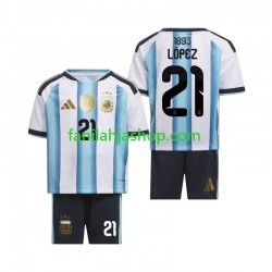 Argentiina Pelipaidat Jose Manuel Lopez 21 World Cup Kotipelipaita 2026 Lyhythihainen ,Lapset