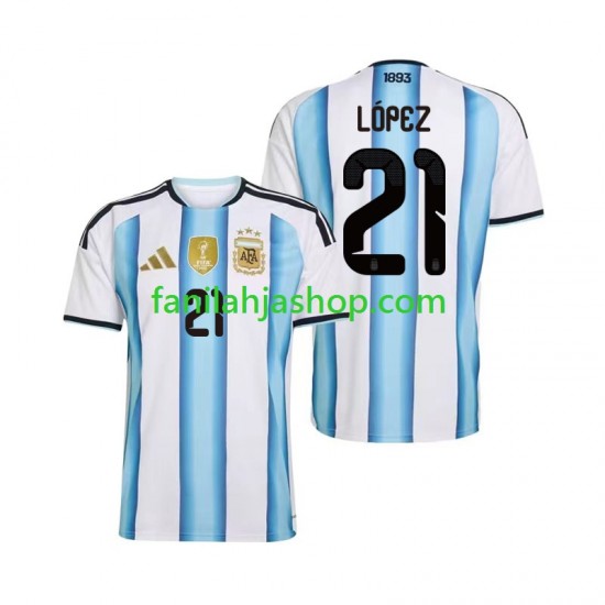 Argentiina Pelipaidat Jose Manuel Lopez 21 World Cup Kotipelipaita 2026 Lyhythihainen ,Miehet