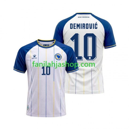 Bosnia ja Hertsegovina Pelipaidat Ermedin Demirovic 10 World Cup Vieraspelipaita 2026 Lyhythihainen ,Miehet