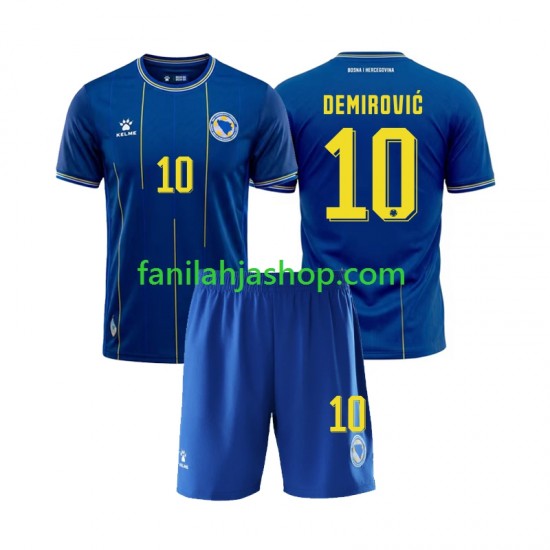 Bosnia ja Hertsegovina Pelipaidat Ermedin Demirovic 10 World Cup Kotipelipaita 2026 Lyhythihainen ,Lapset