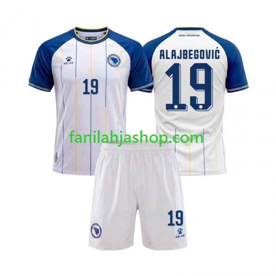 Bosnia ja Hertsegovina Pelipaidat Kerim Alajbegovic 19 World Cup Vieraspelipaita 2026 Lyhythihainen ,Lapset