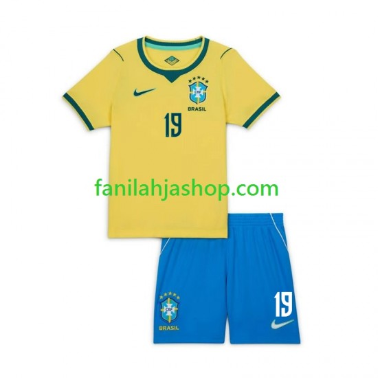 Brasilia Pelipaidat Endrick 19 World Cup Kotipelipaita 2026 Lyhythihainen ,Lapset