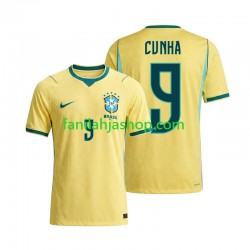 Brasilia Pelipaidat Matheus Cunha 9 World Cup Kotipelipaita 2026 Lyhythihainen ,Miehet