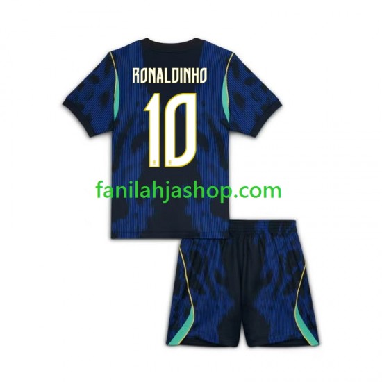 Brasilia Pelipaidat Ronaldinho 10 World Cup Vieraspelipaita 2026 Lyhythihainen ,Lapset