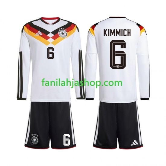Saksa Pelipaidat Joshua Kimmich 6 World Cup Kotipelipaita 2026 Pitkähihainen ,Lapset