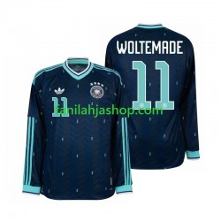Saksa Pelipaidat Nick Woltemade 11 World Cup Vieraspelipaita 2026 Pitkähihainen ,Miehet